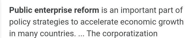 What are the objectives of the Public Enterprise Reform Program?​-example-1