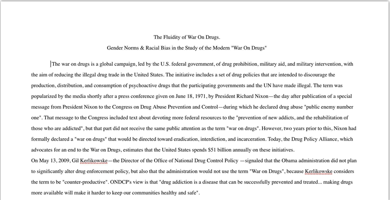 Answer the topic below in one to two paragraphs: Explain the War on Drugs and how-example-1