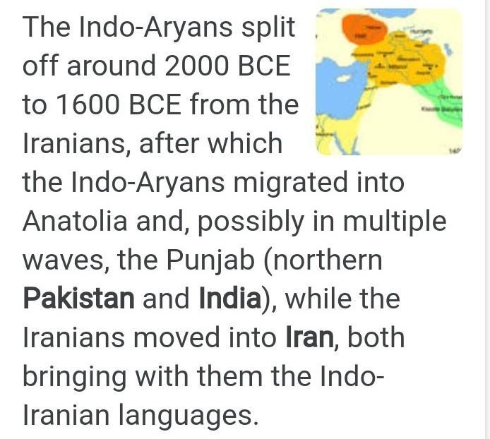 1. Into what country did the Aryans migrate?-example-1