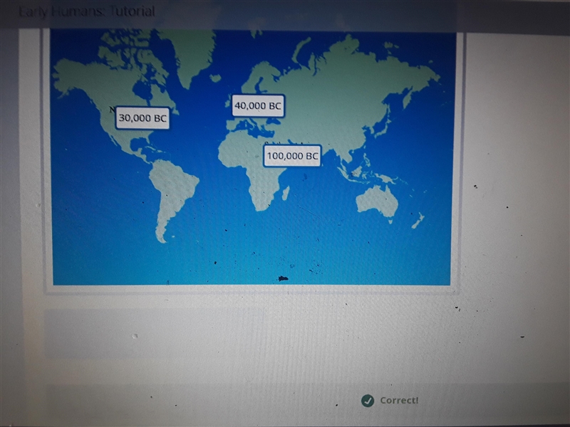 Drag each label to the correct location on the map. Identify the time periods when-example-1