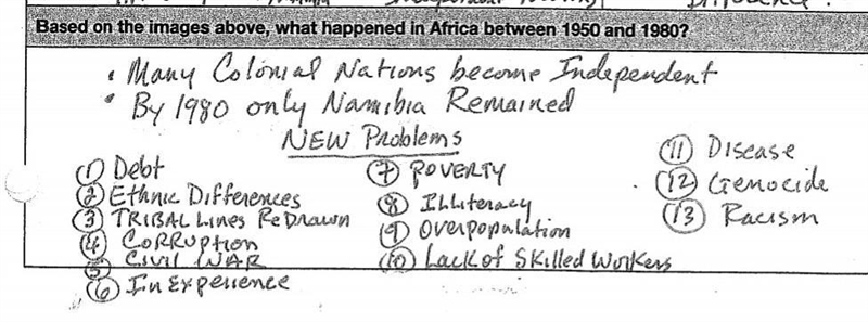 Based on the images above, what happened in Africa between 1950 and 1980?-example-1