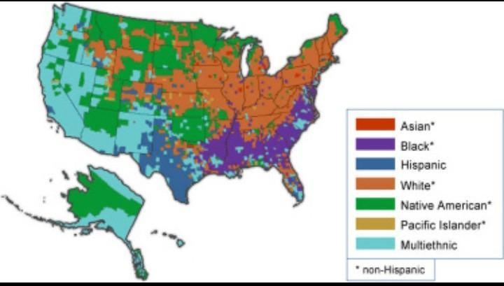 How does the map show that amerca is a diverse country-example-1