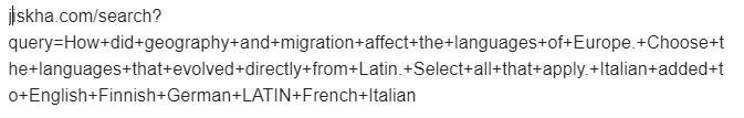 How did geography and migration affect the languages of europe. choose the languages-example-1