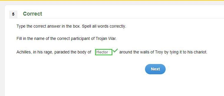 Fill in the name of the correct participant of Trojan War. Achilles, in his rage, paraded-example-1