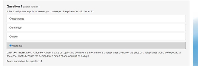 PLZ HELP (this is 7th grade civics) If the smart phone supply increases, you can expect-example-1