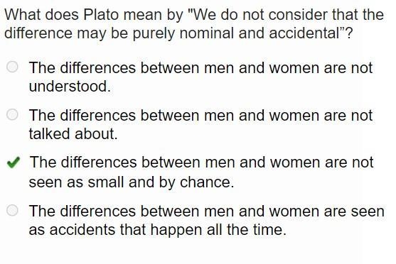 What does Plato mean by "We do not consider that the difference may be purely-example-1