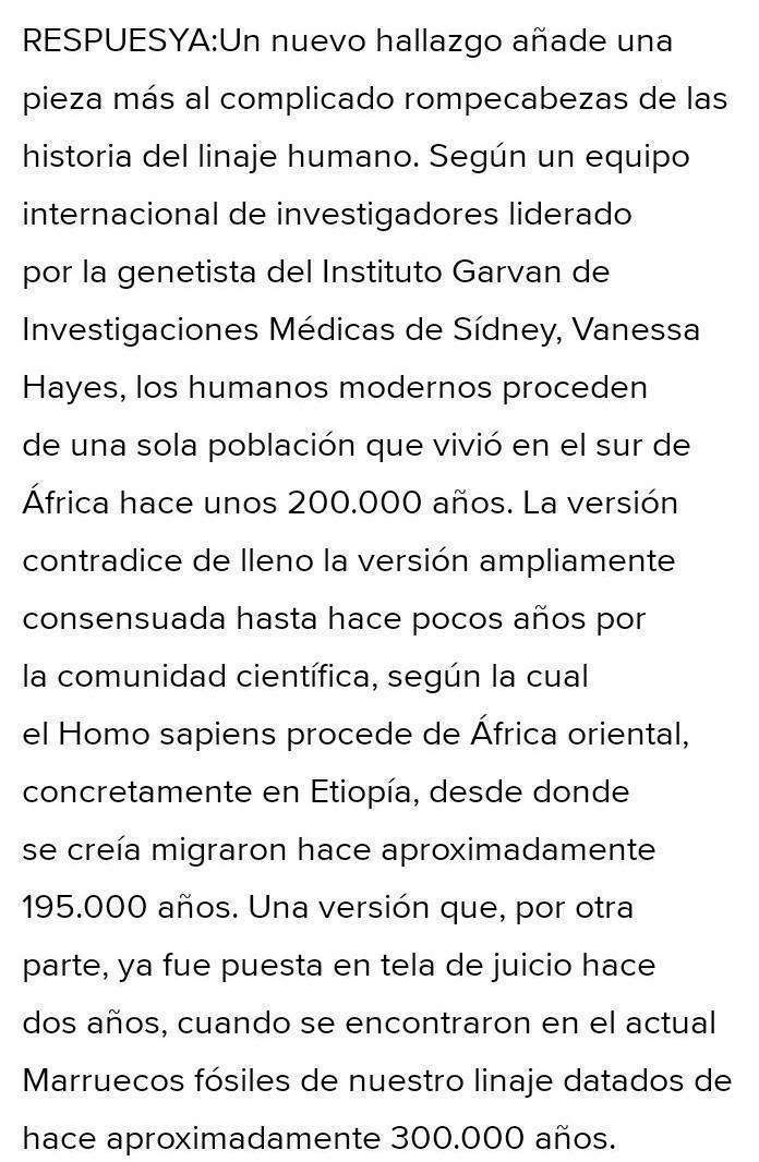 EXPLICA EL ORIGEN DE LA HUMANIDAD EN AFRICA Y RELACIONALA CON EL AMBITO DEL TRABAJO-example-1