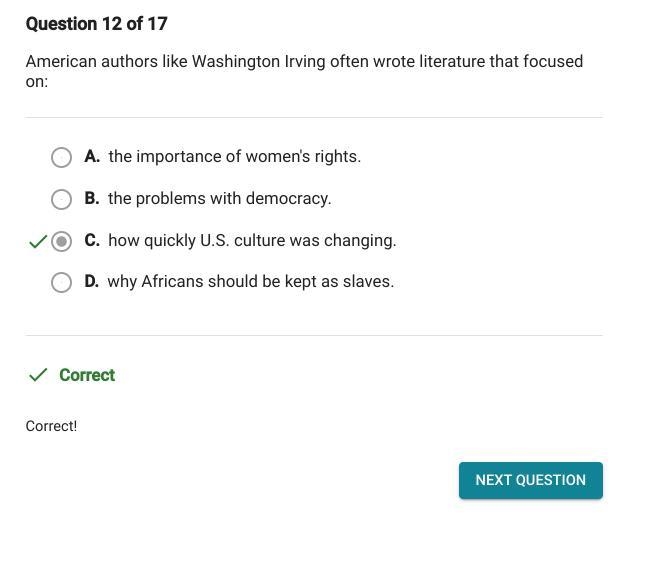 American authors like Washington Irving often wrote literature that focused on A.why-example-1