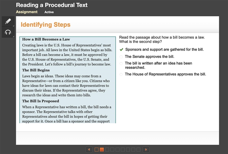 Read the passage about how a bill becomes a law. What is the second step? Sponsors-example-1