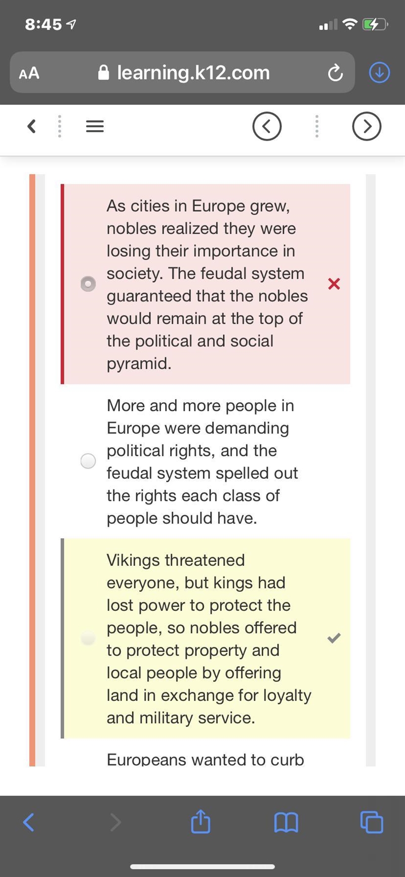 Why did the feudal system develop? o Nobles realized they were losing their importance-example-1