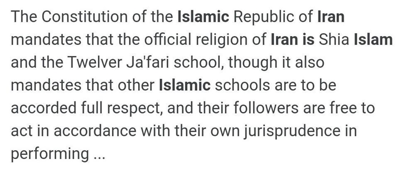 What role does Islam play in Iranian culture and government?-example-1