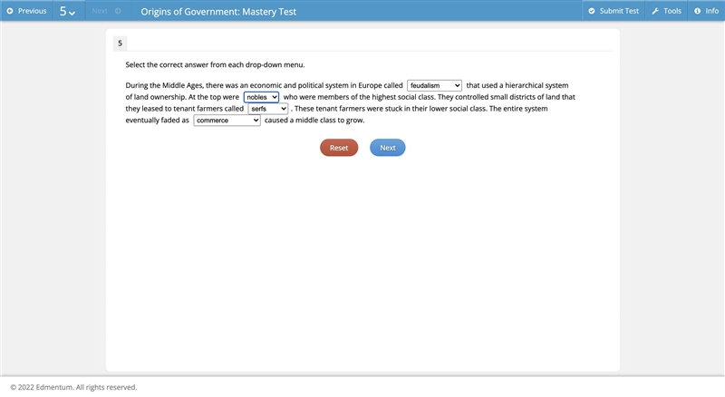 Select the correct answer from each drop-down menu. During the Middle Ages, there-example-1