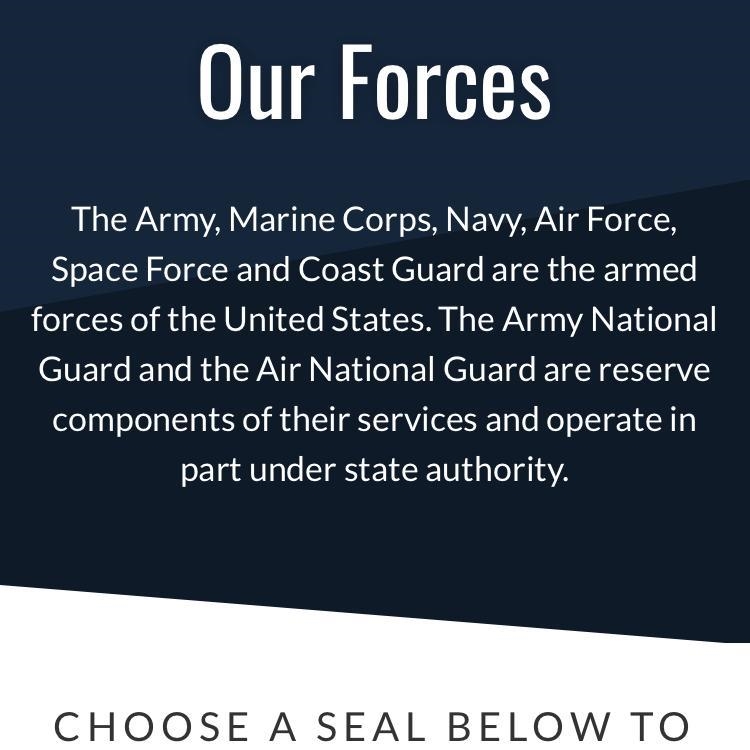 The army, navy, and air force are part of? A.the Department of Justice. B.the Department-example-1