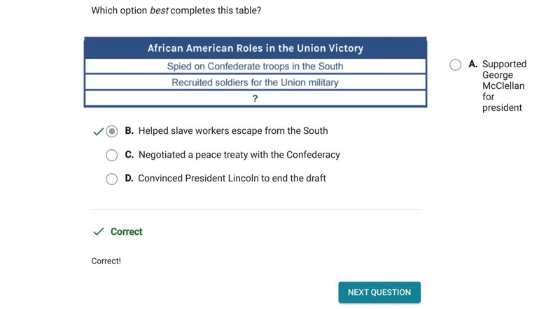 Please help ASAP!! Which option best completes this table? A. Negativity created a-example-1