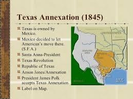 1. Mexico immediately declared war after Texas annexation. T Or F-example-1