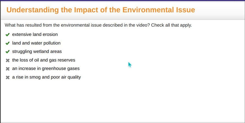 pls hurry!! 100 points! What has resulted from the environmental issue described in-example-1