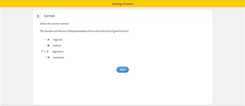Select the correct answer. The senate and House of Representatives form which branch-example-1