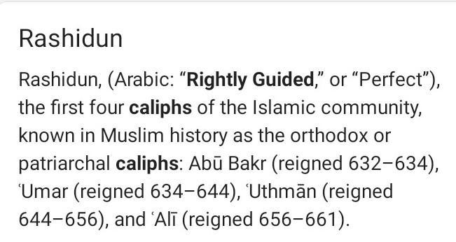 THIS 1 QUESTION IS WORTH 30 POINTS please help me The Rightly Guided Caliphs were-example-1