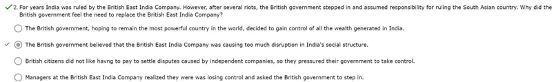 For years India was ruled by the British East India Company. However, after several-example-1