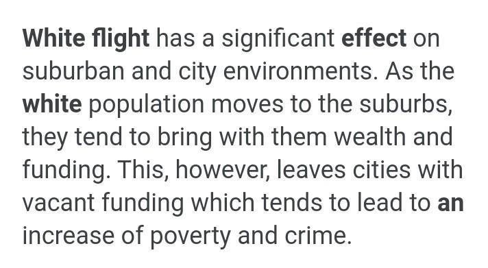 What was one effect of white flight?-example-1