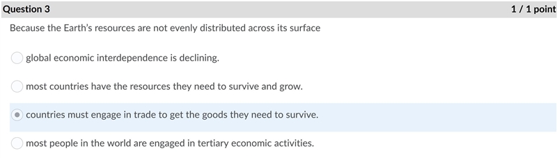 Because the Earth’s resources are not evenly distributed across its surface global-example-1