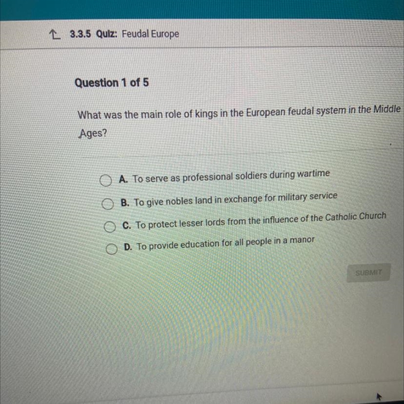 What was the main role of kings in the European feudal system in the Middle Ages? O-example-1