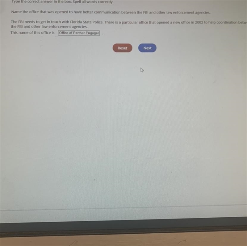 Name the office that was opened to have better communication between the FBI and other-example-1