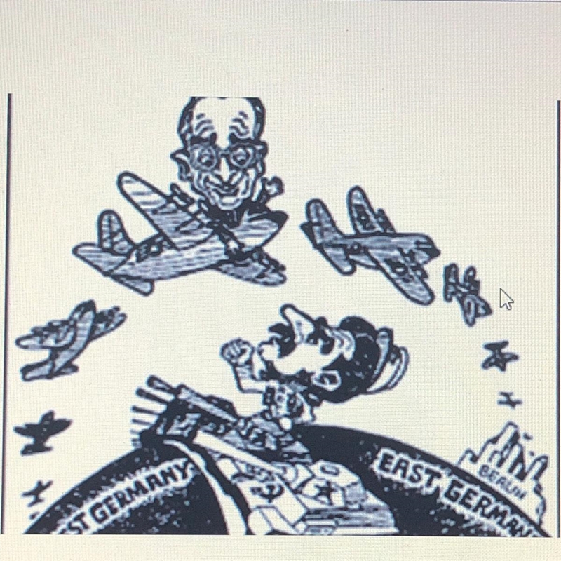 Part A. (2 points) What event is being depicted in the political cartoon? Part B (2 points-example-1