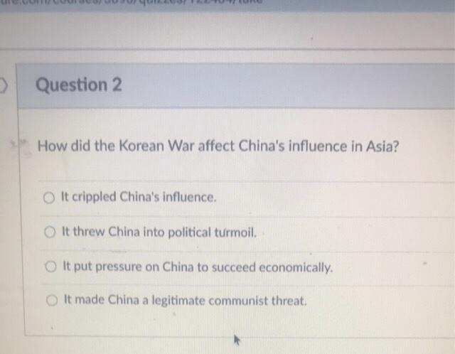 How did the Korean War affect China's influence in Asia?-example-1