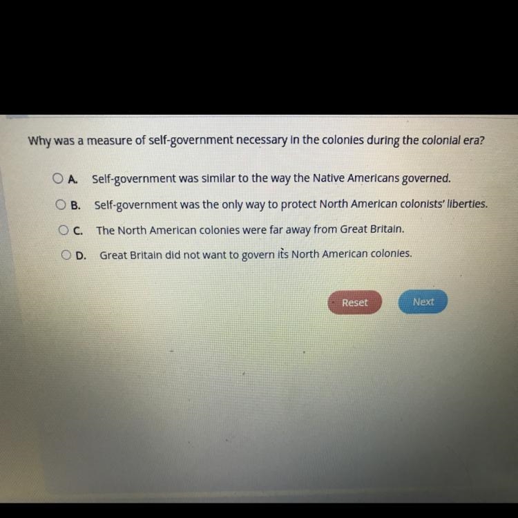 What was measure of self government necessary in the colonies during the colonial-example-1