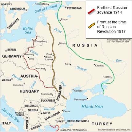 This region of World War I included . . . Russian forces fighting against German and-example-1