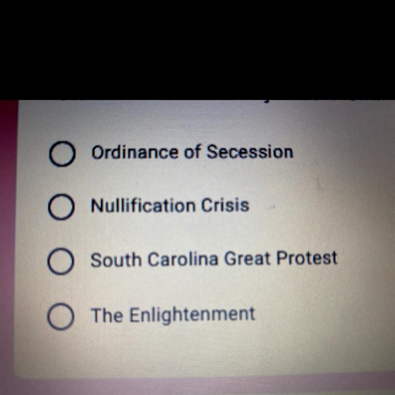 The name of the event when SC seceded from the Union, but then returned since no one-example-1