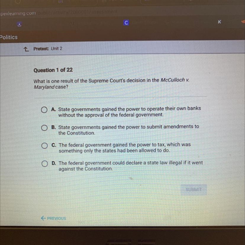 What is one result of the Supreme Court's decision in the McCulloch v. Maryland case-example-1