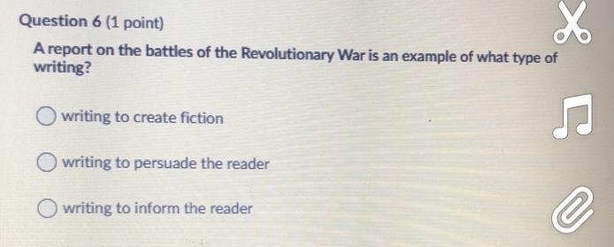 A report on. The battles of the revolutionary war is an example of what type of writing-example-1