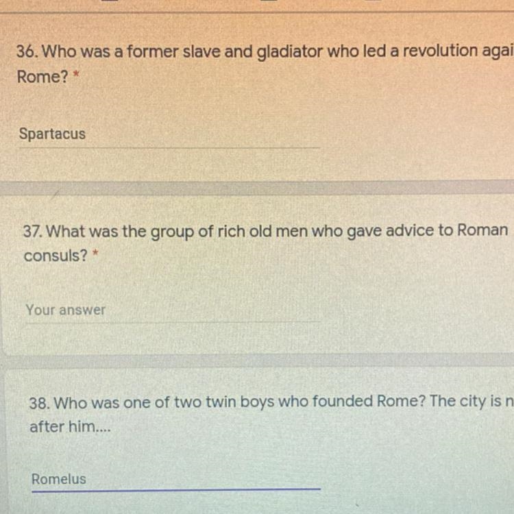 What was the group of rich old men who gave advice to Roman consuls? Please helpppp-example-1