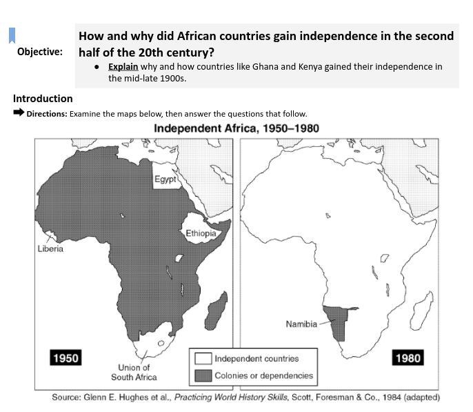 Based on the images above, what happened in Africa between 1950 and 1980?-example-1