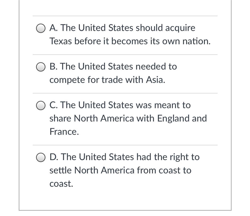 Answers are at the top and the question is “Which of these beliefs best describes-example-1