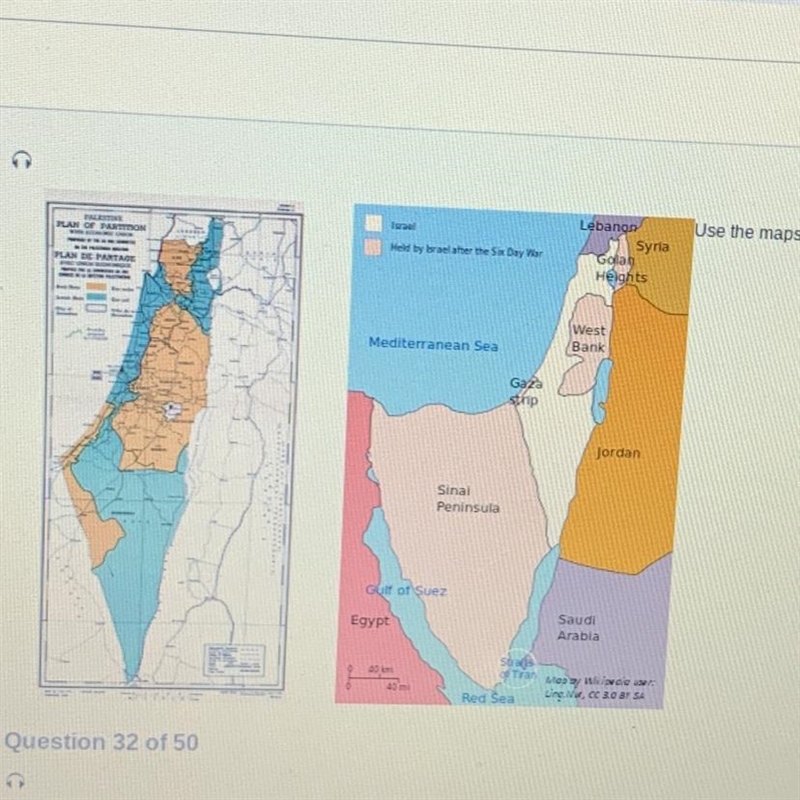 These maps illustrate that between 1948-1967, Israel: significantly expanded its territory-example-1