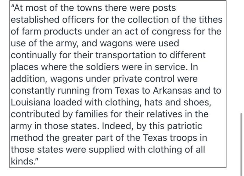 How does Louis Wortham describe Texas during the civil war? PLEASE-example-1