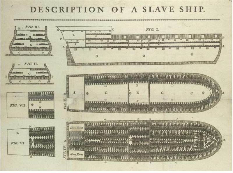 In what way does this diagram show the inhumanity of the slave trade?-example-1