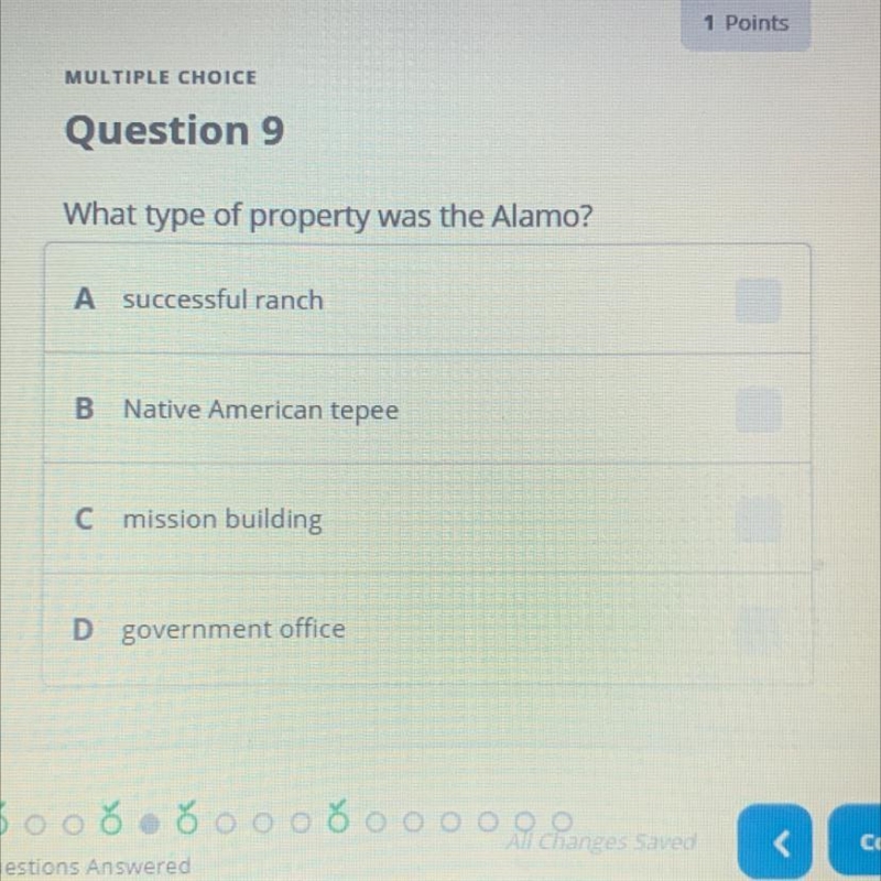 What type of property was the Alamo?-example-1