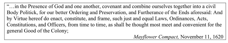 Why did the passengers on the Mayflower write this document? A. As a written plan-example-1