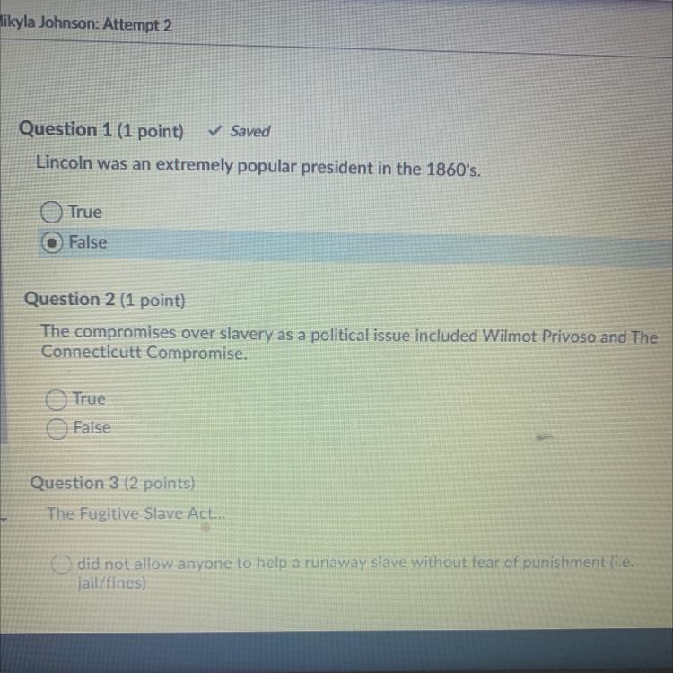 The compromises over slavery as a political issue included Wilmot Privoso and The-example-1