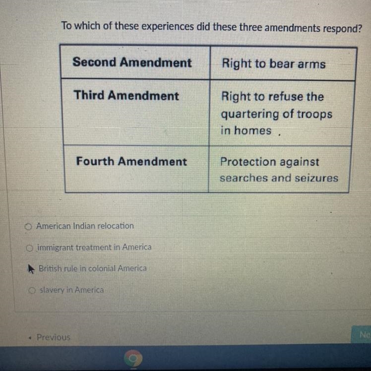 To which of these experiences did these three amendments respond?-example-1