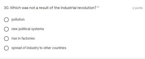 Which was not a result of the industrial revolution?-example-1