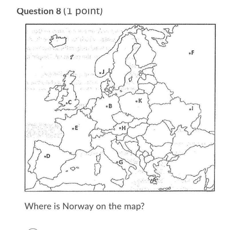 Where is norway in the map-example-1