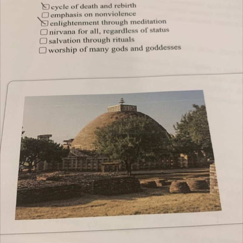 What does this domed structure show about the characteristics of the Maurya empire-example-1