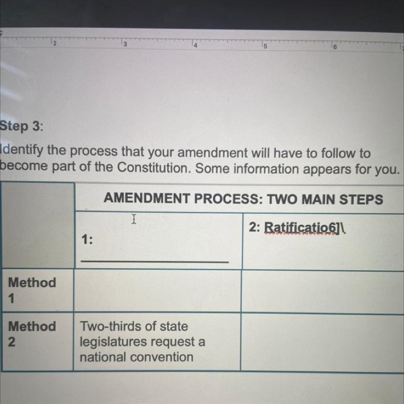 Identify the process that your amendment will have to follow to become part of the-example-1