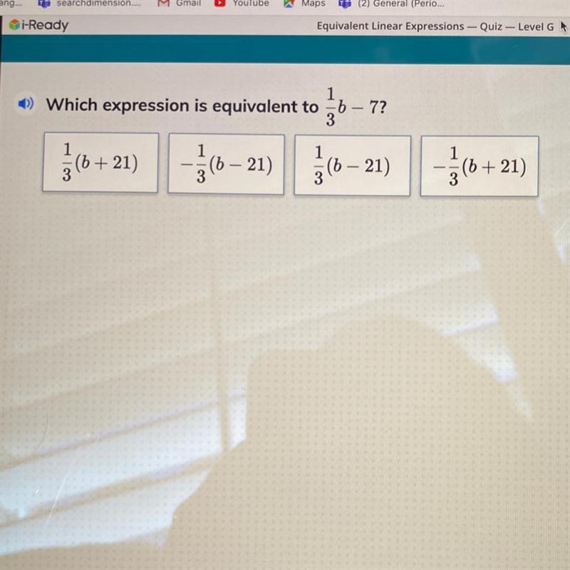 1 3 Which expression is equivalent to 6 – 7? f(0+21) (0-21) 10-21) (0+21 )-example-1