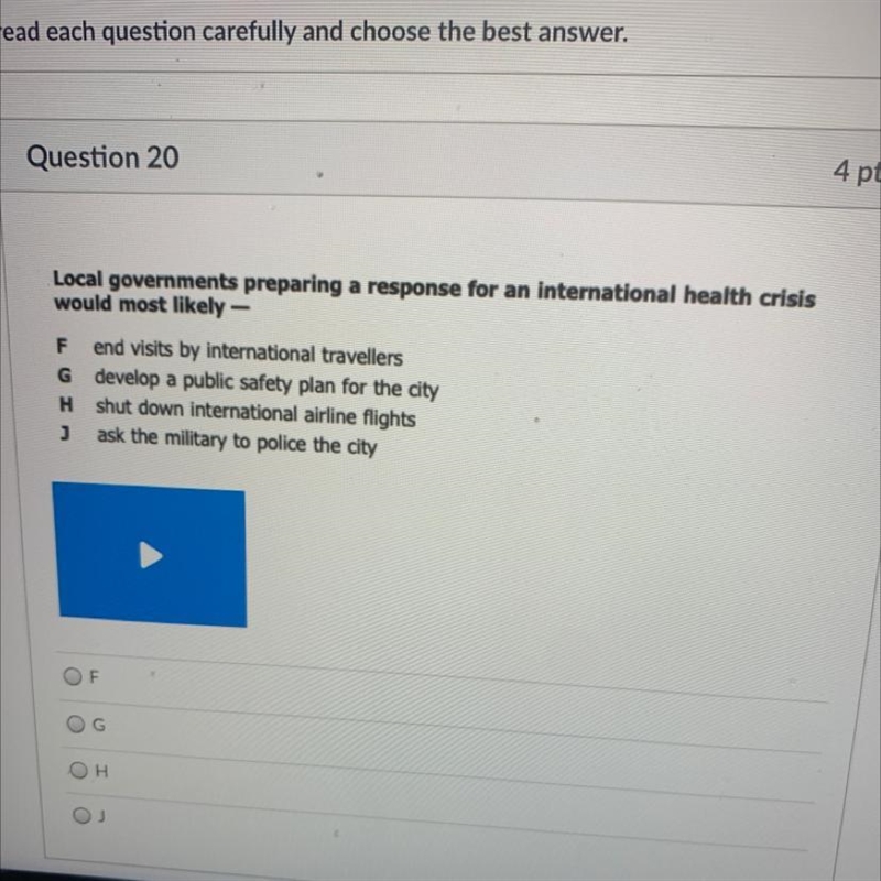 Local governments preparing a response for an international health crisis would most-example-1